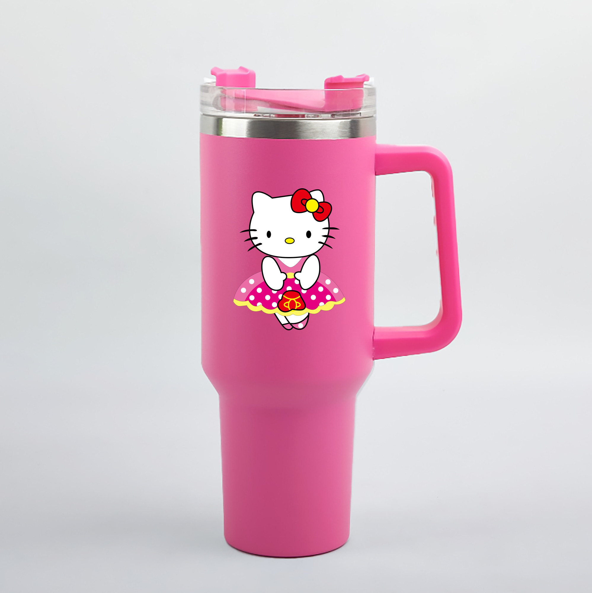 （画像用） Hello Kitty ハローキティ 1200mL車用タンブラー（カラープリント）